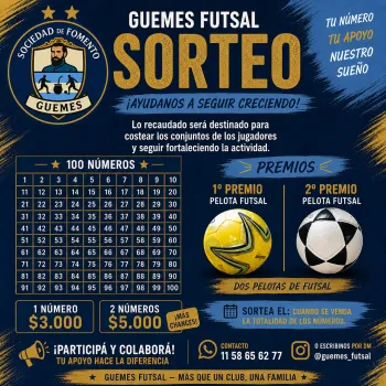 Portada GUEMES FUTSAL SORTEO - Rifas Online de Activa Online